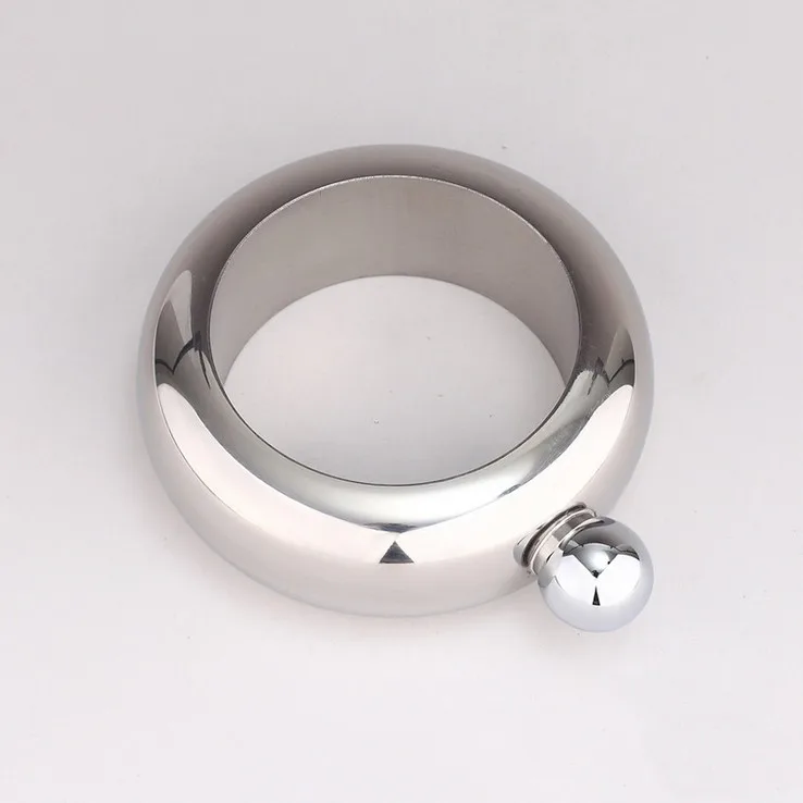 Плоская фляжка из нержавеющей стали с герметичной крышкой, цветная вакуумная фляжка для спирта, 3,5 унций