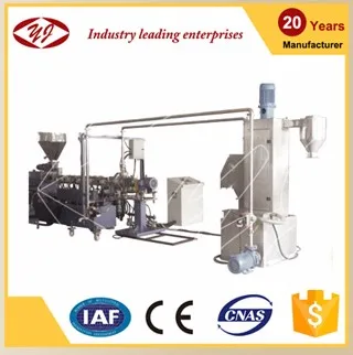 Twin screw extruder machine underwater cutting system