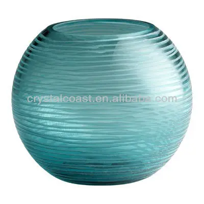 Antique Murano blue glass ball vase