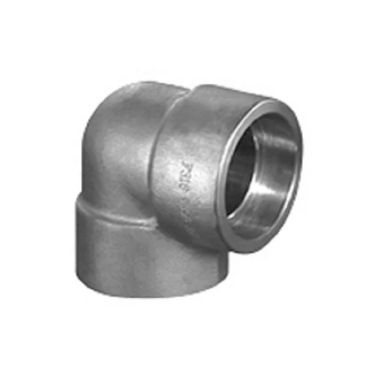 Sfenry 3000 LB Carbon Steel A105 SW SCH40 STD Socket Weld 90 Degree Elbow
