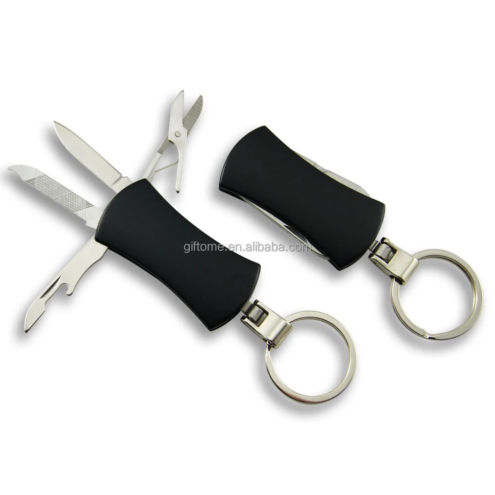 4 in 1 Aluminum Multi Function Tool Pocket Knife Keychain for promotion