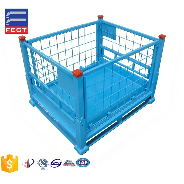 Powder Coating Collapsible Pallet Steel Crate Wire Mesh Box Container Box