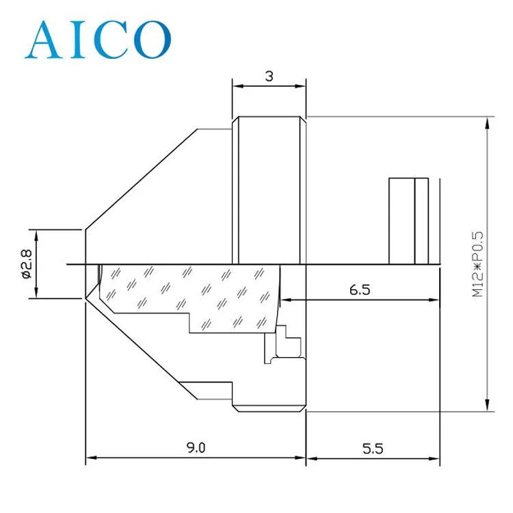5 МП Высокое разрешение 4,3 мм M12x0.5 s Крепление HD sharp конусное штырьковое отверстие плата видеонаблюдения micro video pinhole m12 объектив для формата 1/2.7 дюймов