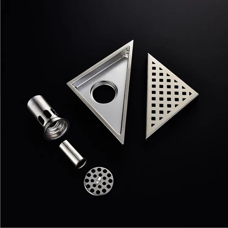 
Cheap Bath Accessories Shower Room Triangle Stainless Steel Shower Drain 