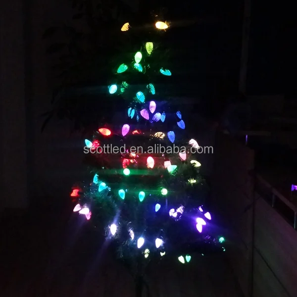 S20 c7 C9 Crystal light black wire LED programmable ws2811 christmas lights