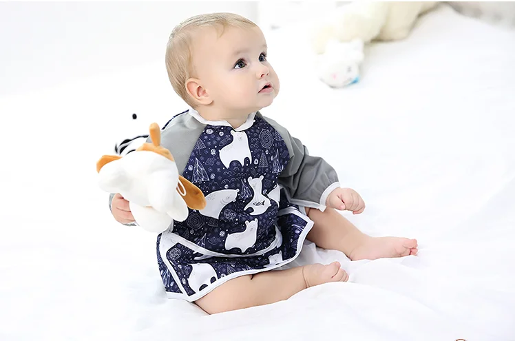  Elinfant нагрудник с длинным рукавом многоразовый моющийся детский нагрудник-Бандана Детский