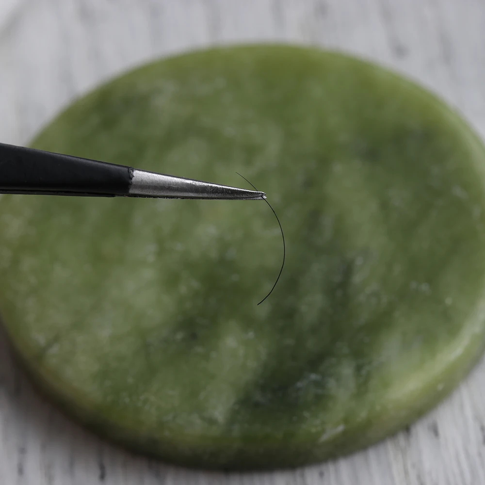 High Quality Round  Jade Stone Eyelash Extension Glue Jade Stone  lash extensions glue holder
