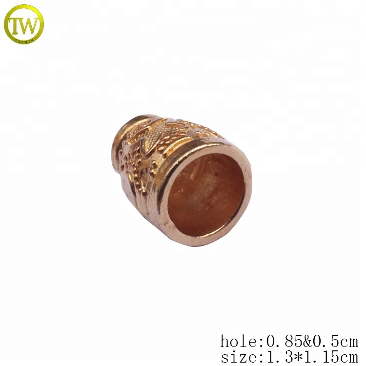 Металлическая пробка для шнура одежды, золотистый ремешок, замок для шнура, колокольчик, оптовая продажа