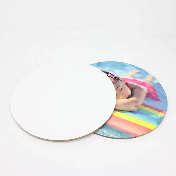 Round shape blank Sublimation MDF lovely girls photo frame for heat press