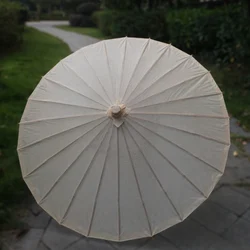 Amelie Wholesale Multi Purpose DIY Chinese Traditional White Paper Umbrella Party Decoration Parasol Wedding