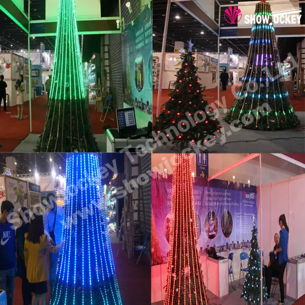 Backyard Garden Decorative Super Bright Multi Colored Solar LED String Lights Outdoor Christmas Trees with Lights