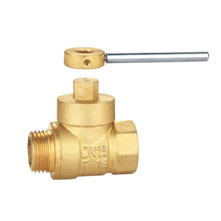 Magnetic locking brass ball valve lockable brass ball valve plastic lock zinc lock