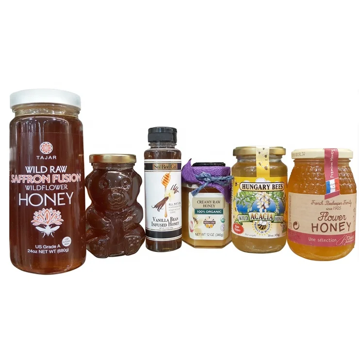 
Custom Plastic Bottle Labels Printing Paper Adhesive Printed Glossy Bottle Honey Labels Sticker 