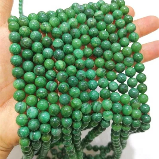Wholesale Natural  Smooth  Charm Gemstone African Jade Stone Loose beads For Jewelry Making