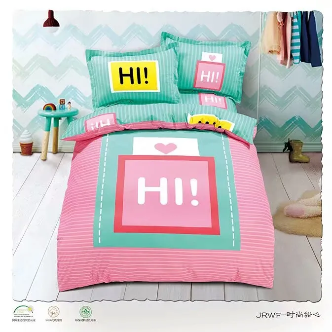 good quality bedding set bed linen with pillows for wholesale