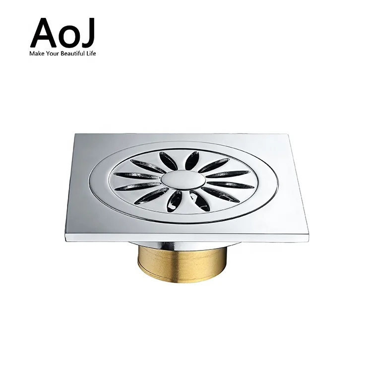 Brass bathroom anti-odor floor drain European style contemporary shower floor drain