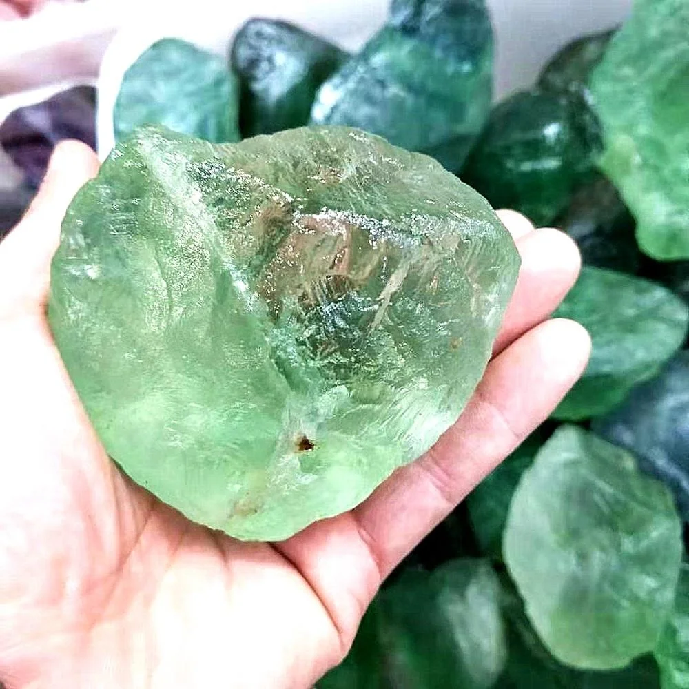 natural rough green quartz crystal stones raw fluorite stone