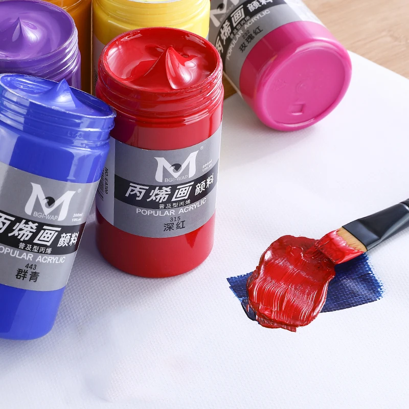 Popular 300ml 10 oz quality acrylic paint for artist painting