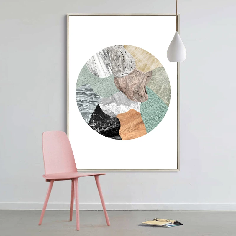 
Low Moq HD Geometric Nordic Abstract Canvas Print Painting Wall Art Picture Decoration For Bedroom 