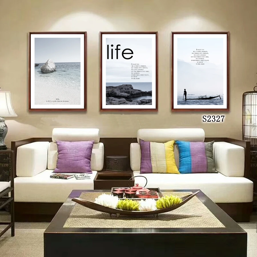 Настенное украшение для отеля, Картина на холсте с изображением свежих цветов в рамке