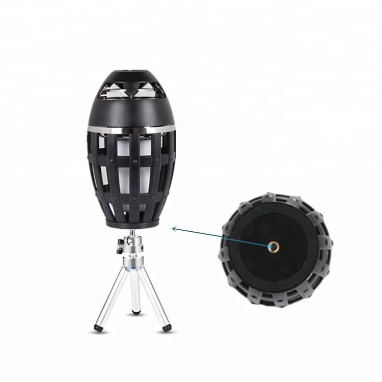 New Led Flame Lamp Speaker Table Lamp Night Light Outdoor/Indoor Portable Stereo Speaker