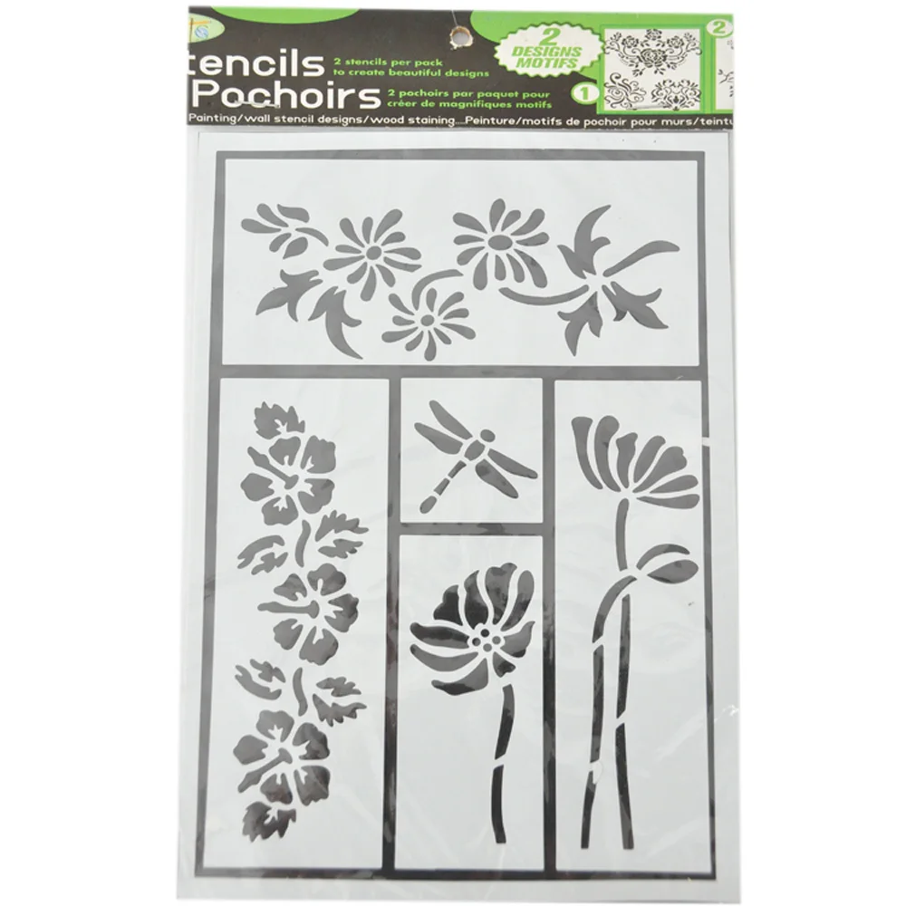 PVC Drawing Stencils Flower Shaped Christmas Stencils