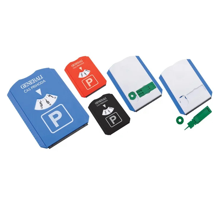 Parking Disc/automatic parking disc/parking disc clock timer with ice scraper and  EURO shipping cart coin