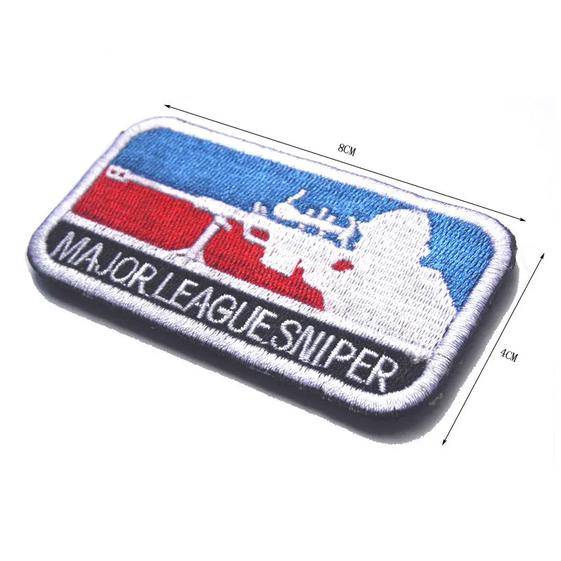 Factory Manufacture Garment Accessories Major League Sniper MLS Tactical Patch Embroidery Badge Patches