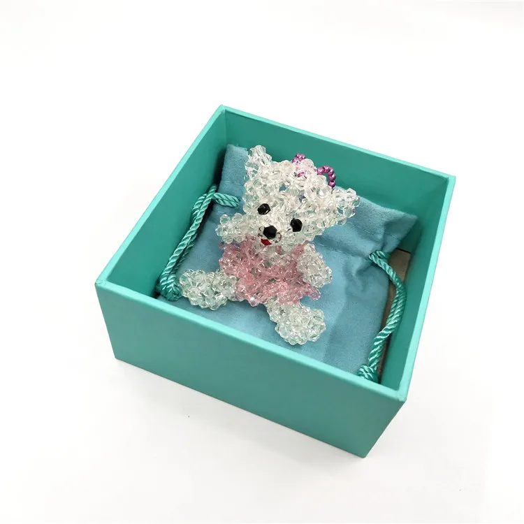 Подвеска ручной работы с кристаллами и бусинами в наличии для маркера