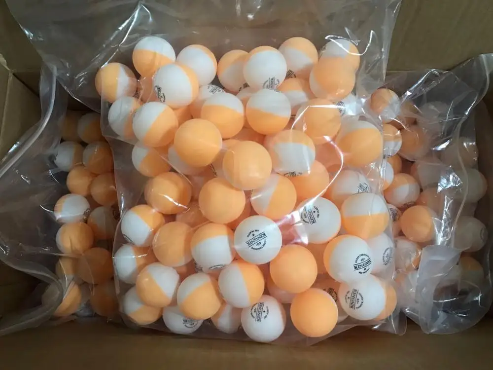 
KINGNIK 1star super training plastic table tennis ball ( dual color, 100 balls per bag) 