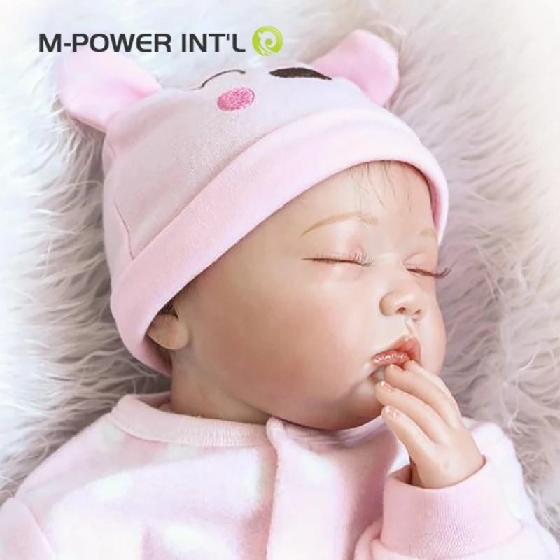 22' Reborn baby dolls girls toy lifelike vinyl soft silicone dolls reality newborn lovely baby dolls