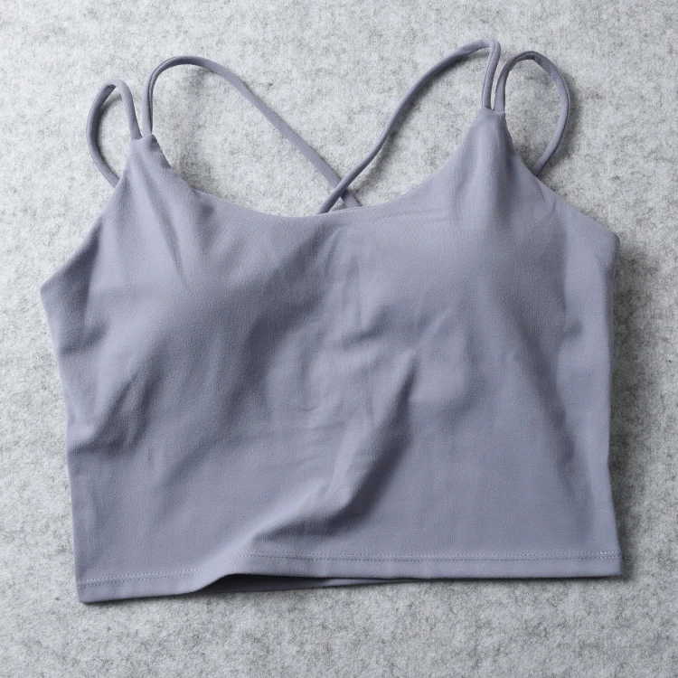 Sanzhi New Custom Logo Workout Training Sports Bra Workout Fitness Yoga Bra Top