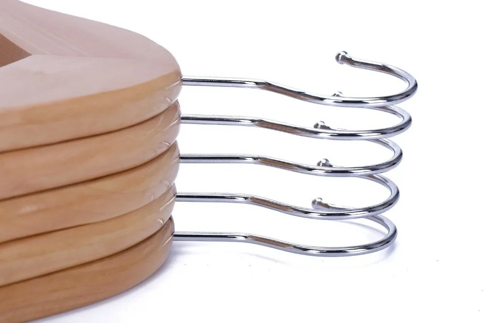 Wholesale Wooden Shirts Hanger Anti theft For Fashion Brands Customized