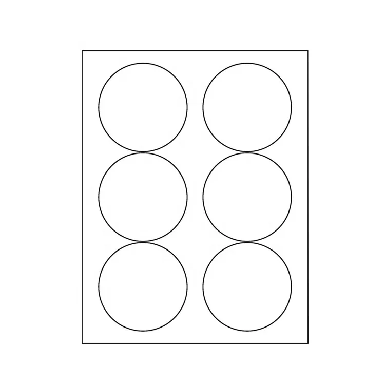 White Circle Sticker, Round Label for Laser Inkjet Printer