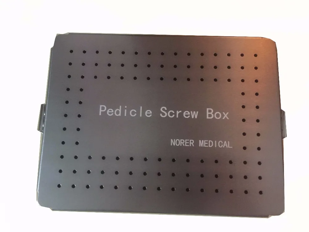 Chinese Medical Orthopedic spine Screw Sterilization Box for pedicle screw