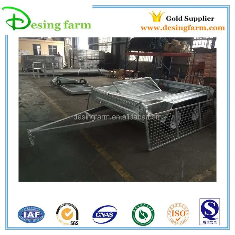 Fully Welded Hot Dip Galvanized 9x5 Trailer with Cage for Australia,Newzealand