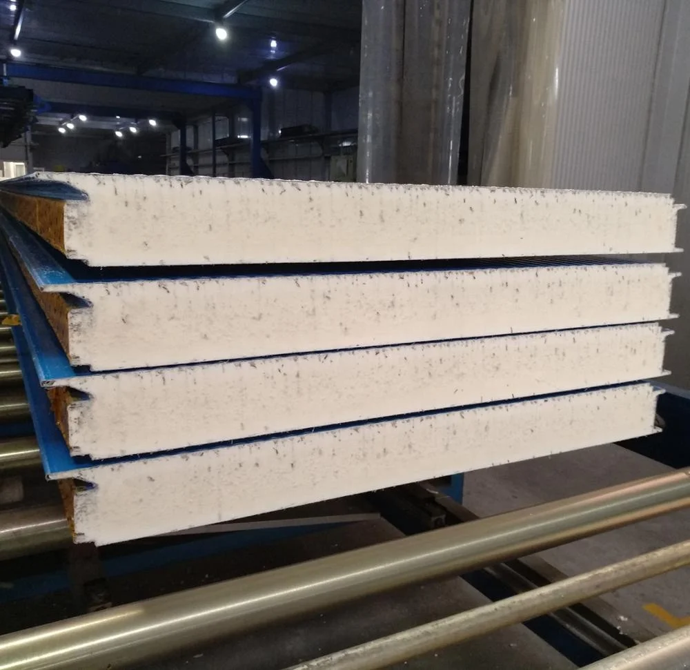 High Density Polyurethane Foam wall prefabricated house sandwich insulated metal  panels