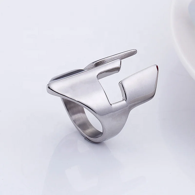 New Design Spartan Warrior Mask 316L Stainless Steel Men Rings