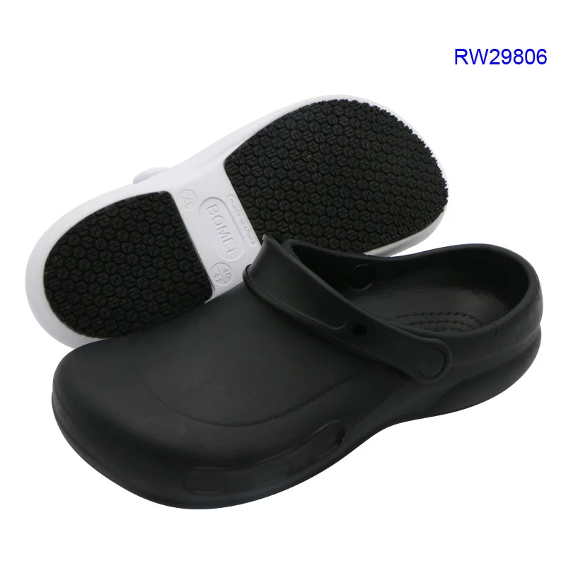 Rubber Sole White Garden Shoes Men Work Shoes Anti-Skid Rubber Clogs Injection EVA Clogs Shoes Simple Clogs Men