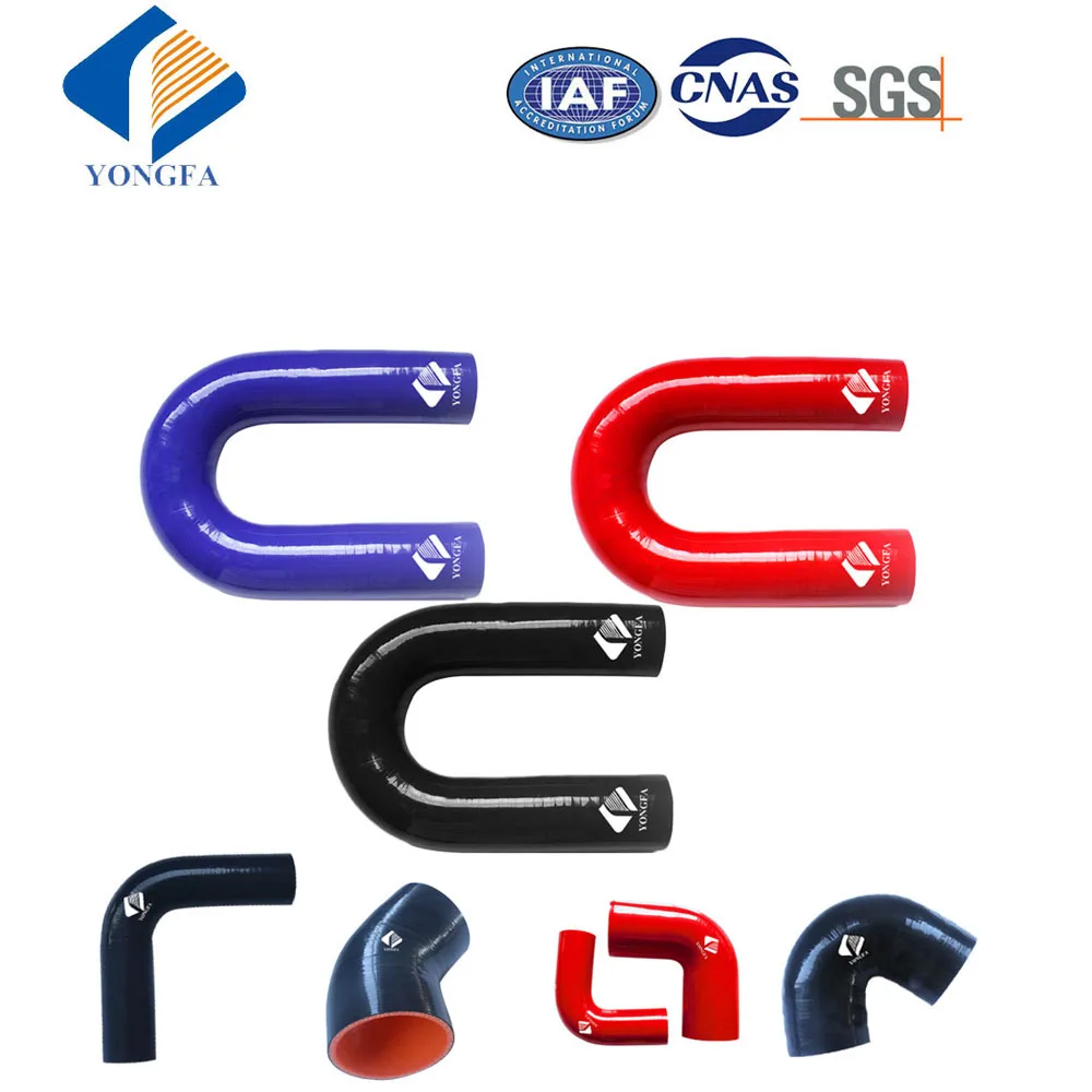 
Hot water blue/black fuel resistance silicone rubber tubing tube 