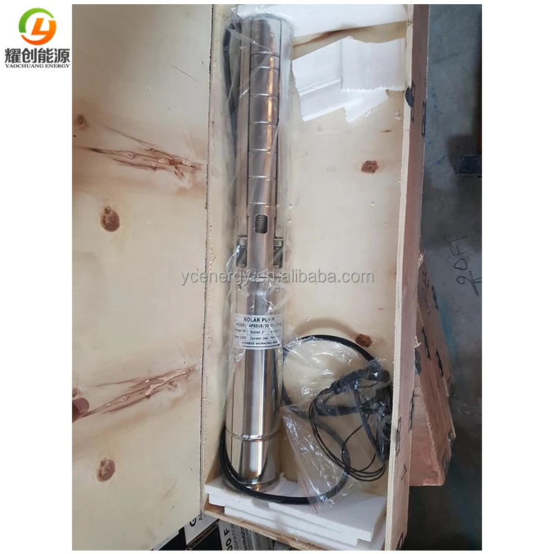 Solar water pump working schematic diagram 300m Solar submersible water pump for farmer