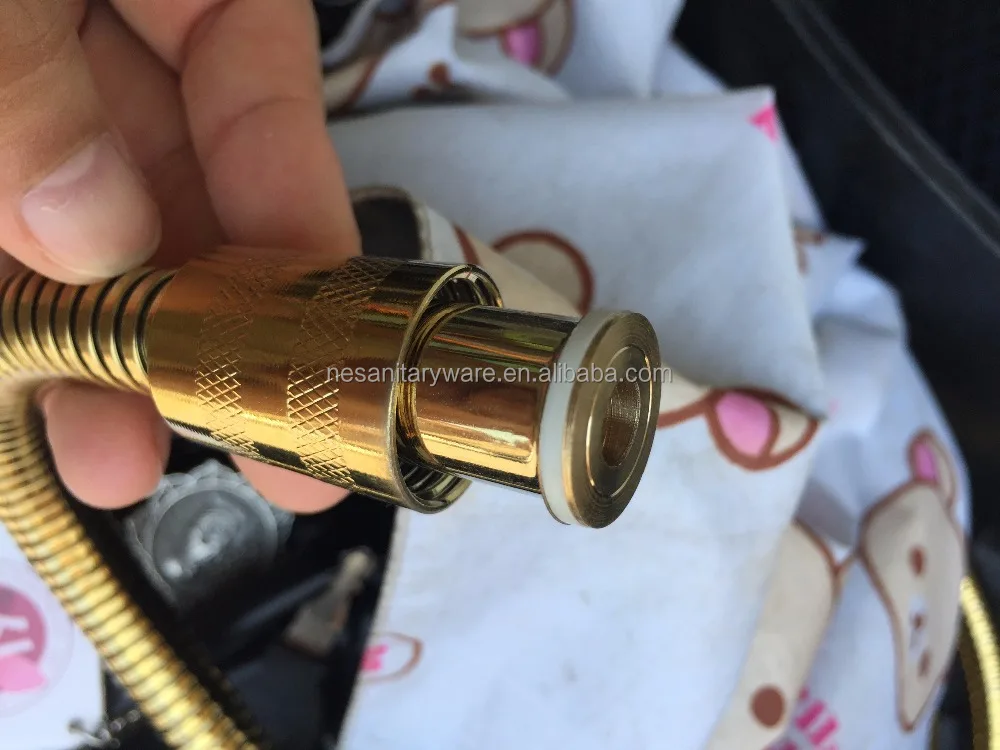 NS-SH04 Stainless Steel Flexible Luxury Gold Shower Hose for Laundry