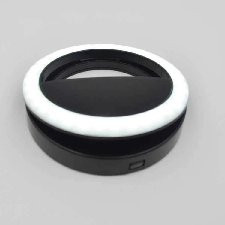 Клипса на светодиодном светильнике для красивых селфи на аккумуляторе кольцевой светильник для селфи