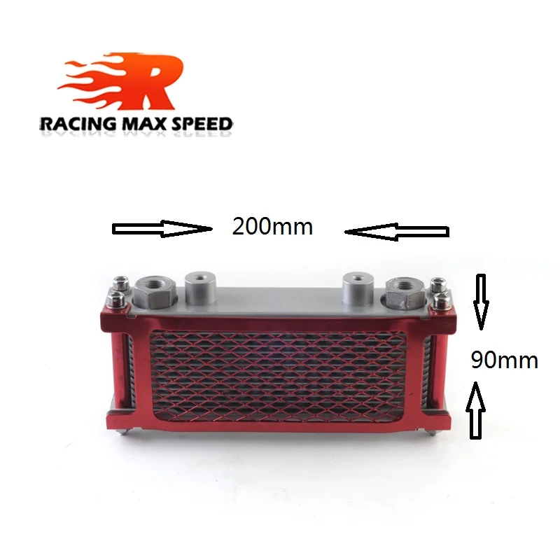 
Motorcycle Engine Oil Cooler Upgrade Aluminum Motorcycle Engine Oil Cooler Cooling Radiator 50CC-200CC Universal 