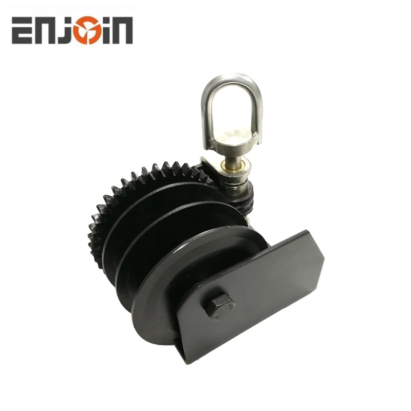 ENJOIN 1500LBS Hand Winch With Brake Worm Gear Trailer Winch