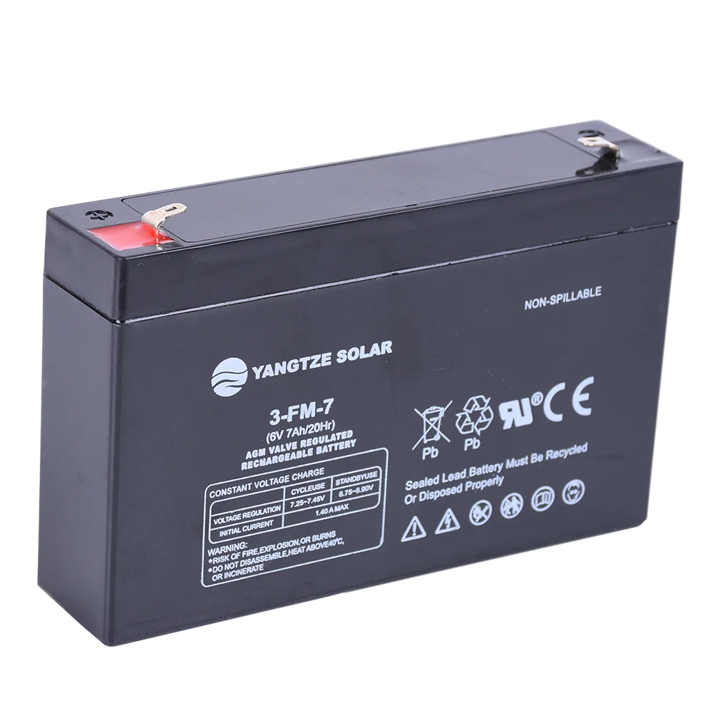Long life 6v 7ah rechargeable lead acid battery 20hr