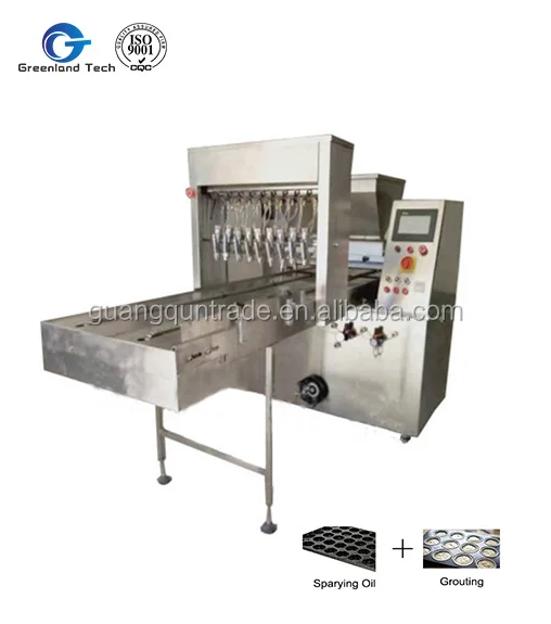 GT-300SD Custard Cream Cake Pouring Depositing Machine with Cake Bread Tray Oil Spraying 5-8 trays/minute