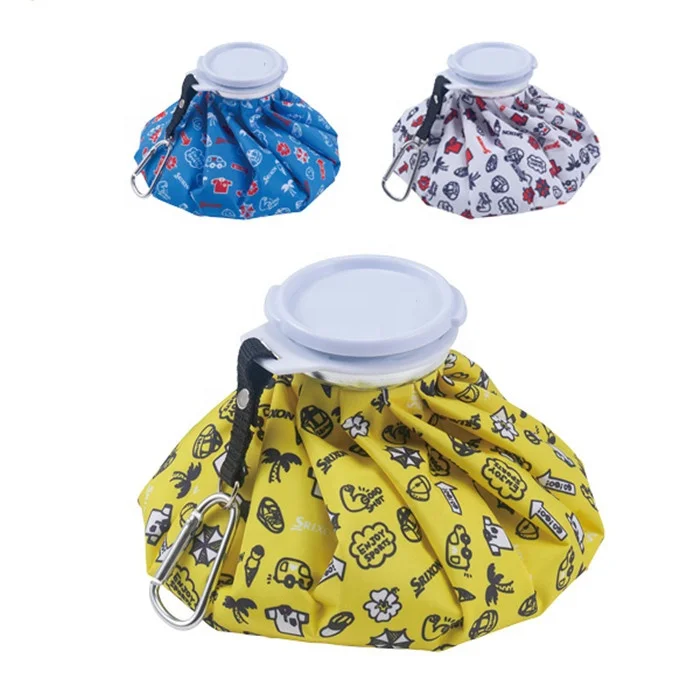 digital printing ice bag mountaineering buckle logo hot and cold medical ice pack with cotton fabric tpu