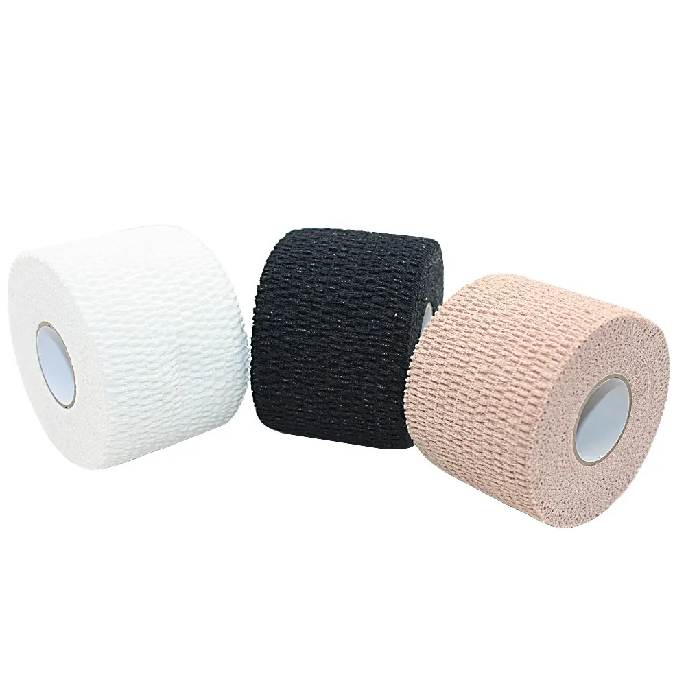 quality 4.5m/6.9m Hand Tear Light Elasticity Adhesive Bandage self adhesive black tape 5m