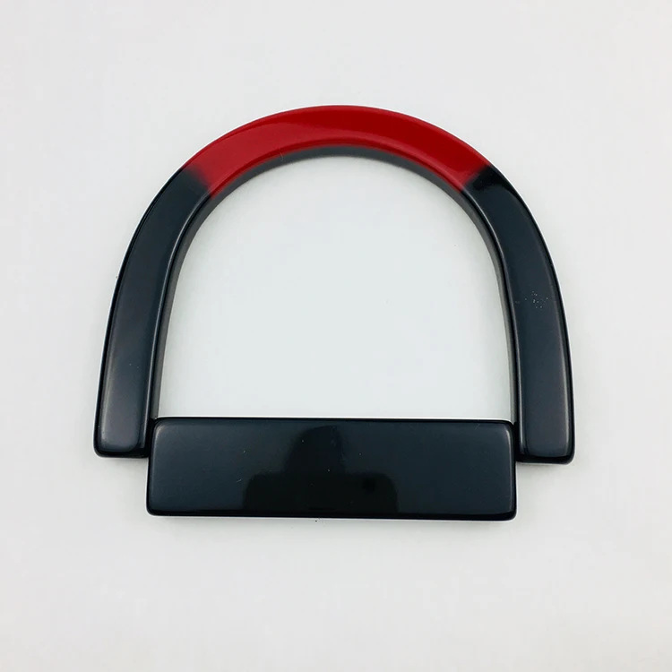 
wholesale high quality D shape 12.5cm purse handle for handbag acrylic lady bag handle 